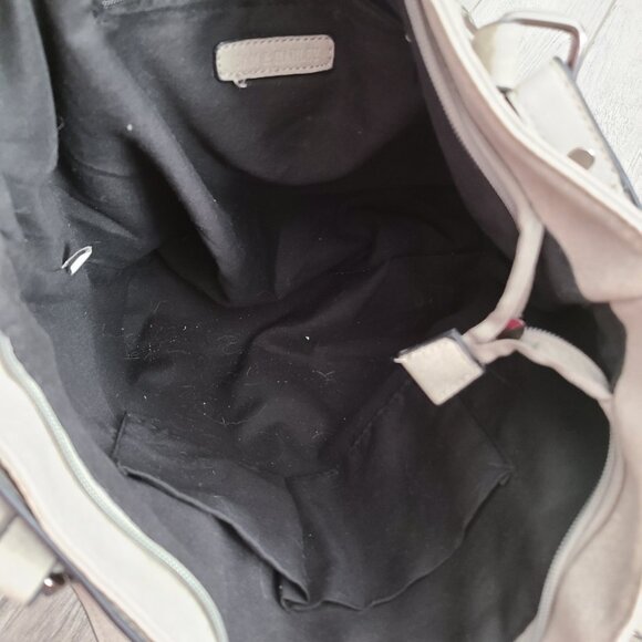 Sam & Hadley Faux Suede Tote Shoulder Bag Over The Shoulder Gray - Picture 10 of 12